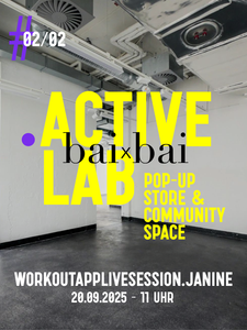 ActiveLab Workout (Live Session) - 20.09.2025, 11:00 Uhr mit Janine – Session im Rahmen des bai x bai Pop-Ups